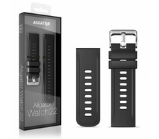 Aligator Silikonarmband 22mm schwarz
