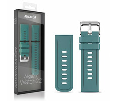 Aligator Silikonarmband 22mm grün