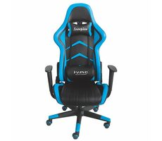 Marvo CH-106 blau / Gamingstuhl / verstellbar / Kunstleder / 2x Kissen / Tragkraft 150 kg