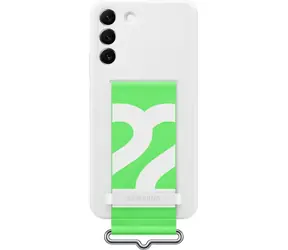 Samsung Silikonhülle mit Band für Samsung Galaxy S22 PLUS weiß