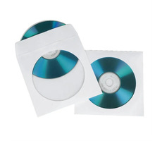 HAMA Schutzhülle für CD & DVD 100 Stück weiß