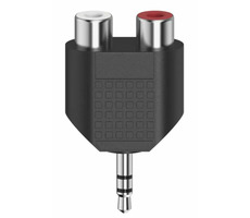 HAMA Reduzierstecker 3,5 mm auf 2 Cinch-Buchsen / Stereo