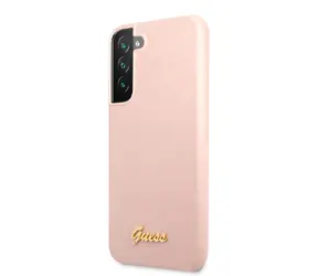 Guess Silikon-Rückseite mit Logo für Samsung Galaxy S22+ pink