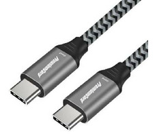 PremiumCord verbindet USB-C-Kabel mit USB-C - USB-C-Anschlüsse 1,5 m / 100 W / 20 V / 5 A / 480 Mbit/s / Baumwollgeflecht