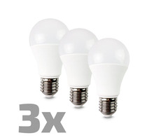 ECOLUX LED-Leuchtmittel 3er-Pack 12W / klassische Form / E27 / 3000K / 270° / 980lm / 3 Stück im Pack
