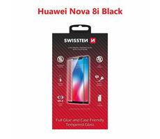 Swissten FULL GLUE COLOR FRAME CASE FRIENDLY Glas für Huawei NOVA 8i schwarz