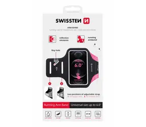 Swissten ARMBAG CASE Hülle für 6" rosa / Armumfang: bis 38cm