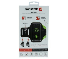 Swissten ARMBAG CASE Tasche für 7" schwarz / Armumfang: bis 38cm