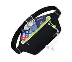 Swissten WAIST BAG Tasche für bis zu 7" schwarz / Taillenumfang: bis zu 77 - 120cm