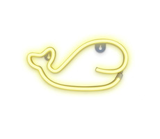 Forever Decorative LED Neon Whale warmweiß / Kabellänge 2m / 3xAA / USB