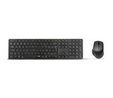 Rapoo 9800M Multi-Mode Dunkelgrau / Kabelloses Tastatur- und Mausset / 2,4 GHz / BT 3.0 und 4.0 / Eingebauter Akku