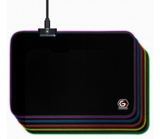 Gembird MP-GAMELED-M schwarz / Gaming-Mauspad / RGB / Stoff / 250 x 350 x 4 mm