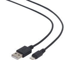 Gembird CC-USB2-AMLM-1M schwarz / Beleuchtung / USB 2.0 / 1m