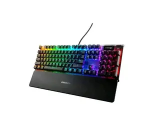 SteelSeries Apex 7 - Rot (US) schwarz / Mechanische Tastatur / Roter Schalter / RGB-Hintergrundbeleuchtung / US-Layout / Nachverkauf