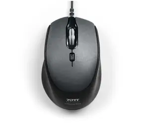 PORT CONNECT SILENT 900711 schwarz / kabelgebundene Maus / USB-A + USB-C / 3600 DPI / 1,6 m