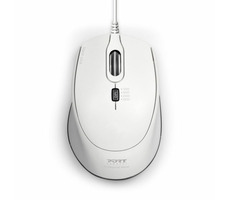 PORT CONNECT SILENT 900712 weiß / kabelgebundene Maus / USB-A + USB-C / 3600 DPI / 1,6 m