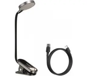 Baseus Mini-Lampe mit Clip grau / USB / 3W / 350mAh 