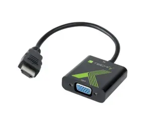 Techly IDATA HDMI-VGA2A Reduktion VGA F - HDMI M / inklusive 3,5 mm