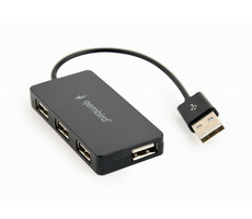 Gembird UHB-U2P4-04 schwarz / HUB / 4 Ports / USB-A