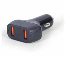 Gembird TA-U2QC3-CAR-01 schwarz / Autoladegerät / 2xUSB 
