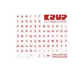 PremiumCord Ukrainischer Tastaturaufkleber - rot