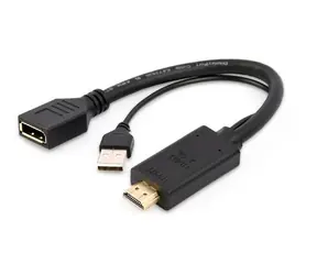 Gembird A-HDMIM-DPF-01 Adapter schwarz / HDMI (M) auf DisplayPort (F) / 10cm