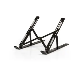 PORT CONNECT Reise-Laptopständer, klappbar, schwarz / 10" bis 15,6" Laptops / 6 Positionen