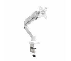 PORT CONNECT Halterung für bis zu 32" Monitor an der Tischkante mit 1 Arm weiß / VESA 100x100