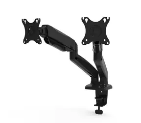 PORT CONNECT Halterung für bis zu 32" Monitor an der Tischkante mit 2 Armen grau / VESA 100x100