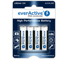 EverActive Pro Alkaline-Batterien AA (LR6) - Blister 4 Stk 