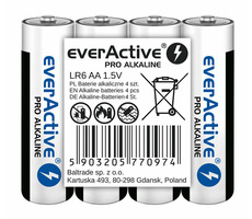 EverActive Pro Alkalibatterien AA (LR6) - Folie 4 Stk 