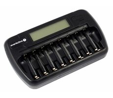 EverActive NC-800 / Batterieladegerät / bis zu 8 AAA- oder AA-Batterien / LCD