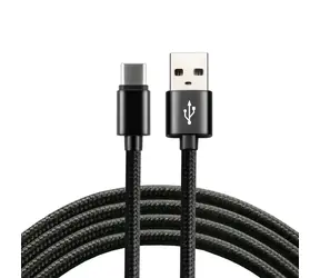 EverActive CBB-1CB / Geflochtenes Datenkabel USB - USB-C / 1m / 3A