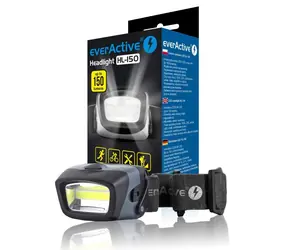 EverActive HL150 / Stirnlampe / COB LED 3W / 150 lm / 3x AAA
