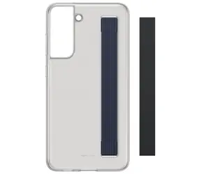 Samsung Halbtransparente Rückseite mit Band für Samsung Galaxy S21 FE grau