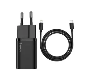 Baseus Super SI Schnellladegerät (20W) schwarz / 20W / USB-C zur Beleuchtung / Kabel 1m