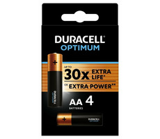 Duracell - Optimum Alkalibatterie AA Bleistift 4 Stk
