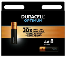 Duracell - Optimum Alkalibatterie AA Bleistift 8 Stk