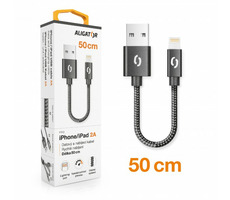 Aligator Premium Datenkabel 2A Lightning 50cm schwarz