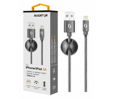 Aligator Premium Datenkabel 2A Lightning schwarz