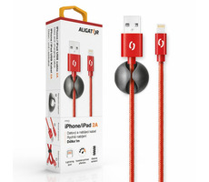 Aligator Premium Datenkabel 2A Lightning rot