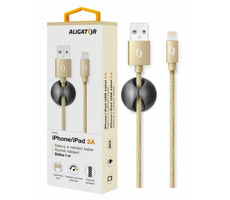 Aligator Premium Datenkabel 2A Lightning Gold