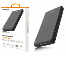 Aligator PB1000 Powerbank 10.000 mAh 3in1 Schwarz / Micro / Lightning / USB-C