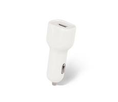 Setty GSM043808 weiß / USB-Autoladegerät mit Beleuchtungskabel / 2,4 A / 1 m