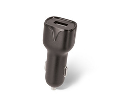 Setty GSM108845 schwarz / USB-Autoladegerät mit USB-C-Kabel / 2,4 A / 1 m