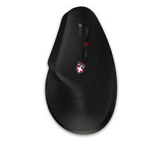 Connect IT FÜR DIE GESUNDHEIT Verti TriMode schwarz / Kabellose vertikale Maus / 2400 DPI / 2,4 GHz / USB-A-Empfänger / 2x AAA