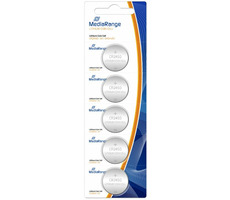 MediaRange Premium Lithiumbatterie Knopfzellen CR2450 / 3V / 5 Stk