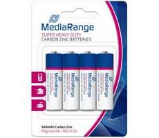MediaRange Hochleistungsbatterien Mignon AA / 1,5V / Zink-Kohle / 4 Stk