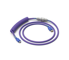 Glorious Spiralkabel USB-C - USB-A lila / 1,37 m