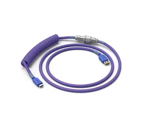 Glorious Spiralkabel USB-C - USB-A lila / 1,37 m